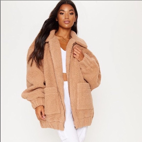 pretty little thing teddy coat